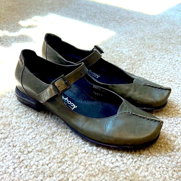 EVERYBODY By BZ MODA Green Leather Dante 36.5 - Picture 3 of 10